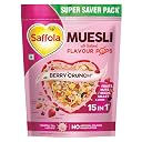 Saffola Muesli Fruit & Nut Berry Crunch with Flavour Pops, 700 gm | 15 in 1 Fruit and Nuts, Seeds, Millet & more | Cereals for breakfast rich in wholegrain, protein, fibre gallery image