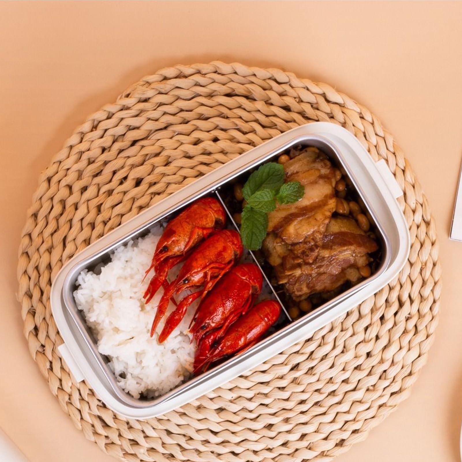 Elektryczna Lunchbox Przenośny Podgrzewacz Do Jedzenia Ze Stali Nierdzewnej