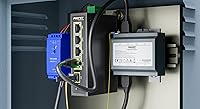 Vista 5 de PROCET - Protector de sobretensiones Ethernet Gigabit, 4 pares de puertos de 20 KV, pararrayos industrial para -40°F a 185°F, 120W/puerto PoE++