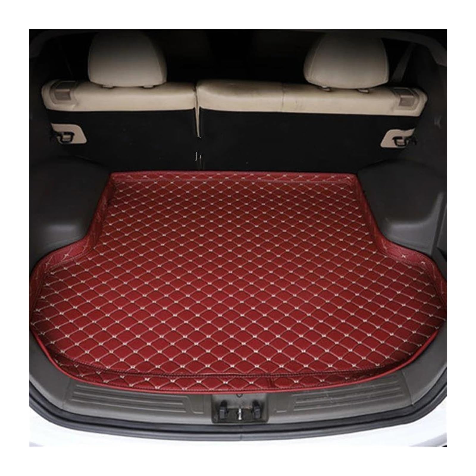 Car Boot Protector Car Trunk Mat For Buick For Envision 2014-2021 Side Rear Cargo Cover Carpet Liner AUTO Tail Parts Boot Luggage Pad Cover Trunk Mat(WINE RED)