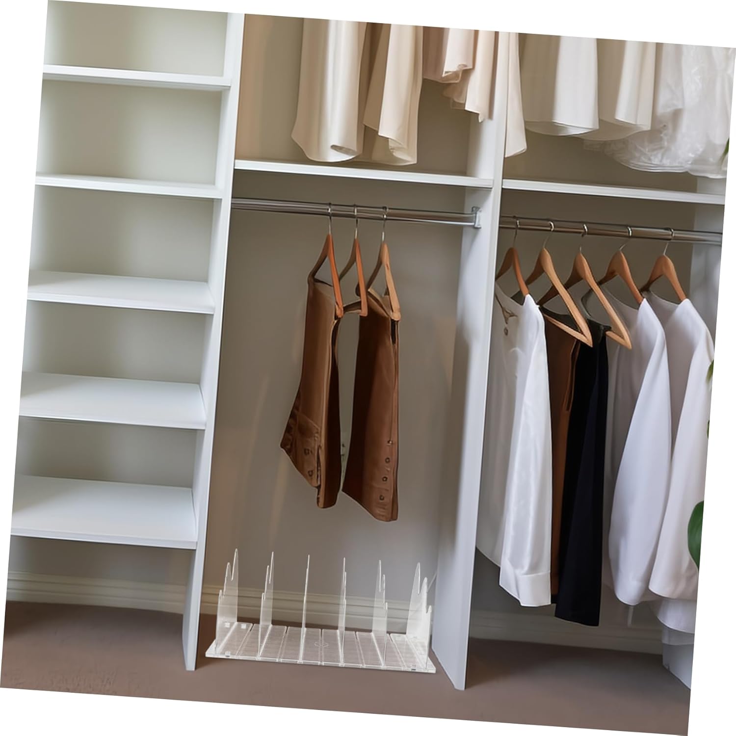 Garneck Acrylic Shelf Dividers for Closet Organization Closet Dividers for Shelving Versatile Purse Storage for Bedroom Kitchen and Office