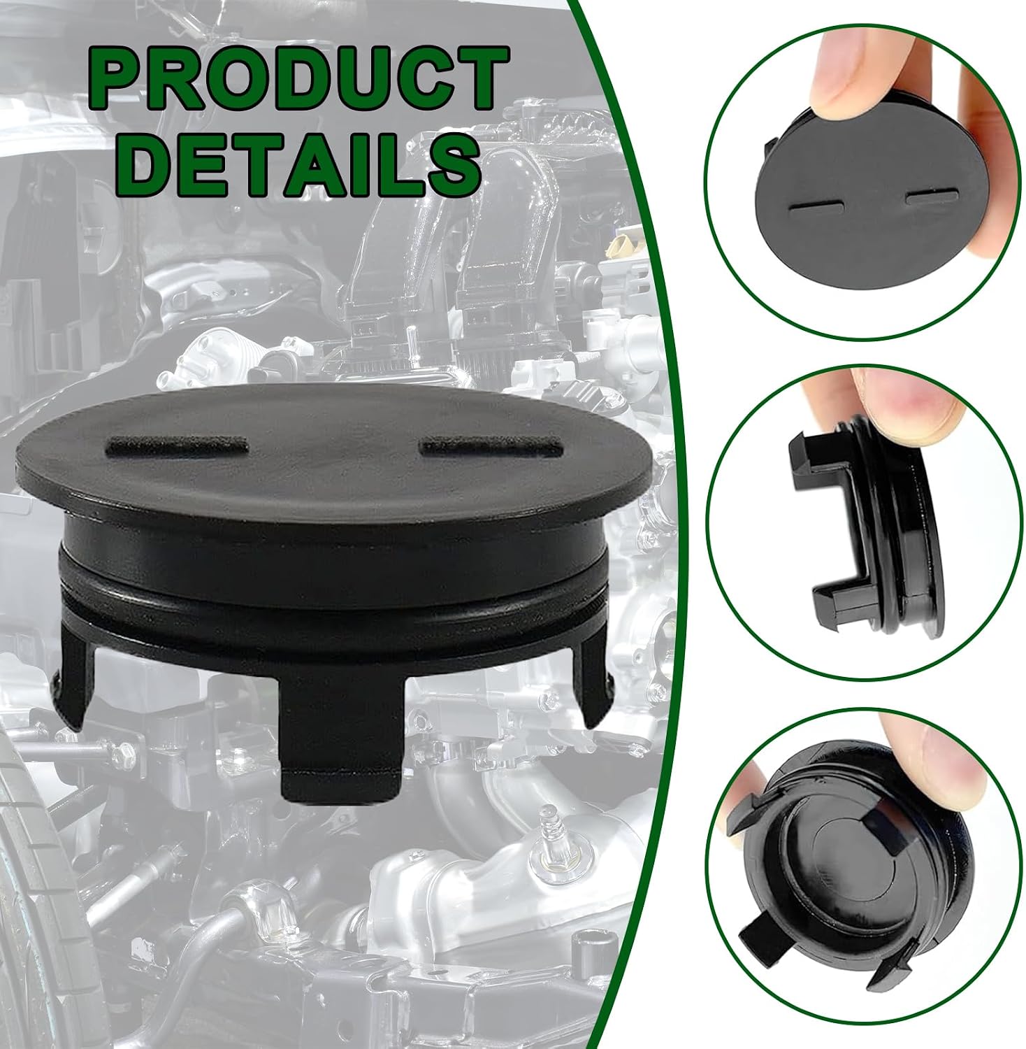 Cylinder Head Rear Cam Plug, Cylinder Head Cam Plug with Seal, Replace 12513-P72-003 12513P72003 KF811285, Compatible with Honda Civic CR-V Insight Fit CR-Z HR-V, Car Accessories