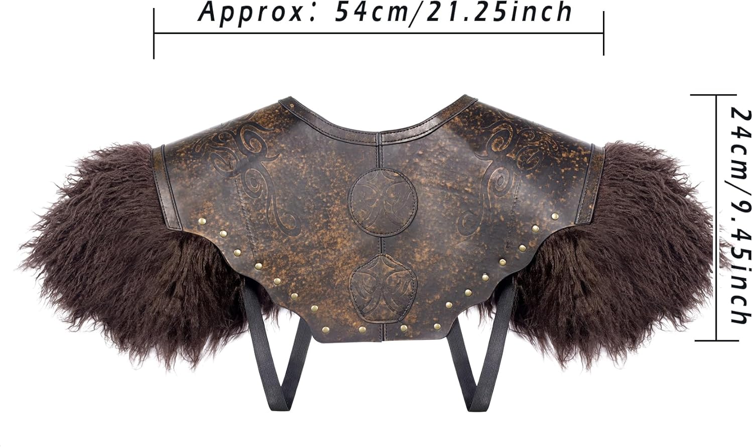 L'VOW Viking Leather Breastplate Adult Chest Armor Renaissance LARP Knight Cosplay Medieval Accessory - Image 5