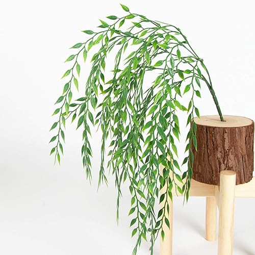 Miniatura 4 de PASYOU Sauce artificial, plantas de plástico, hojas verdes, hiedra falsa para colgar, para el hogar, interior, exterior, jardín, puerta, pared,