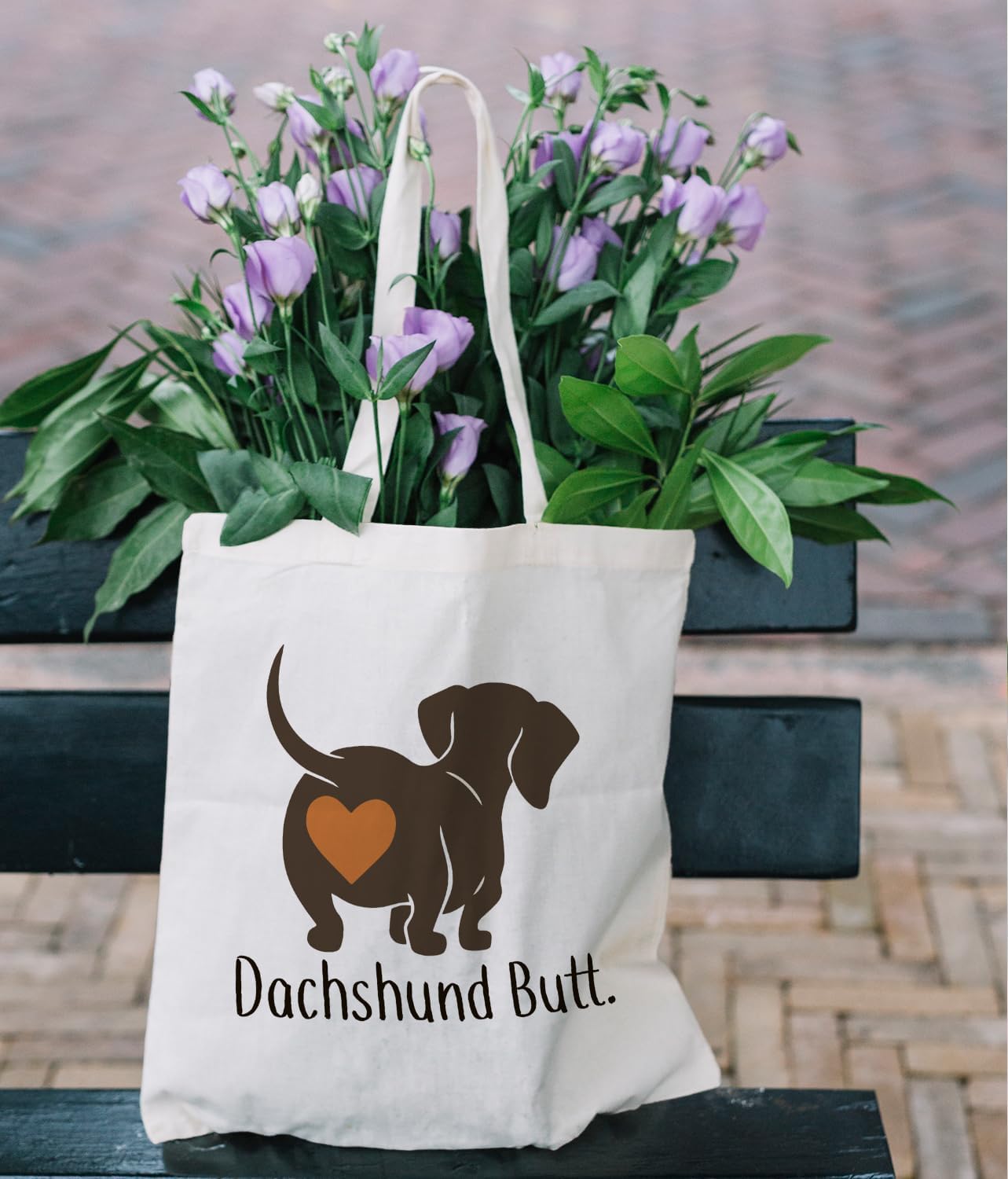Funny Dachshund Gifts Canvas Tote Bag for Women, Dog Tote Bag, Dachshund Gifts for Dachshund Lover, Dog Gift Bag Reusable Grocery Shopping bags Beach Bag - Image 3