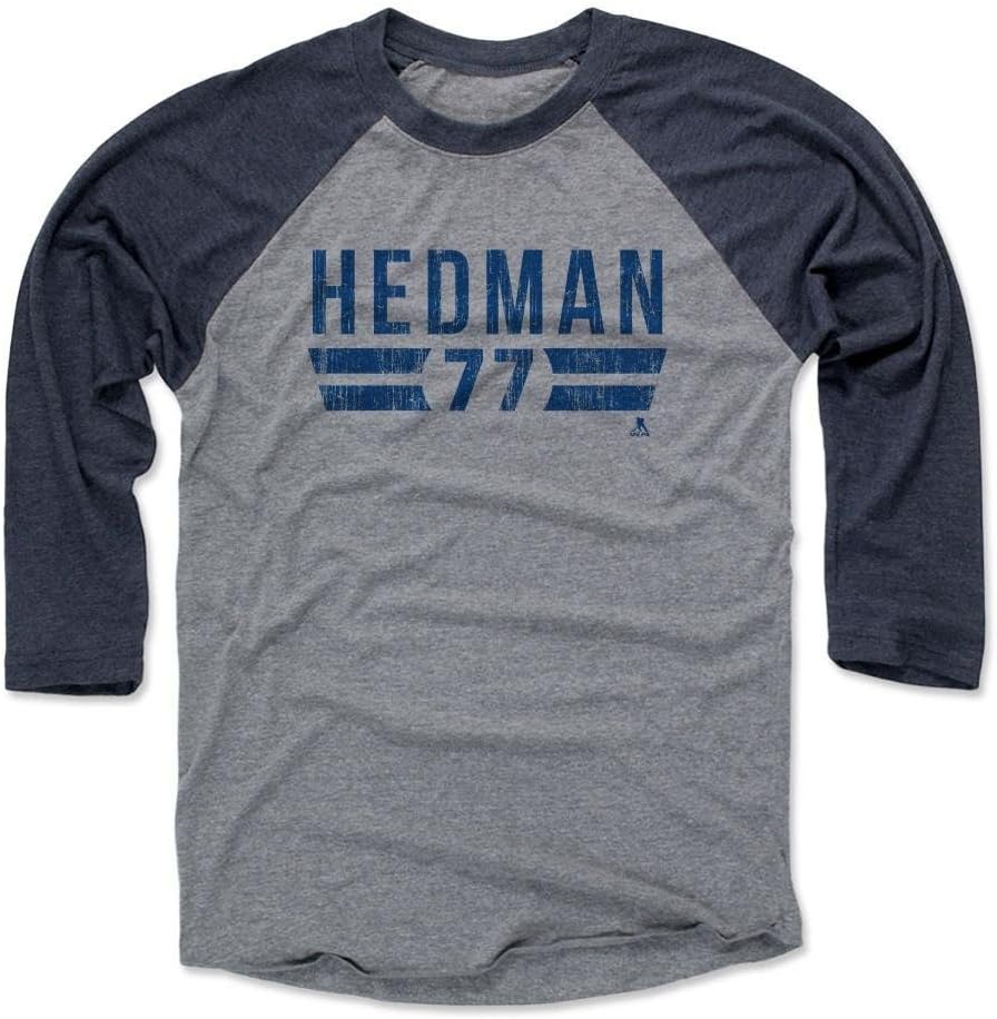 500 LEVEL Victor Hedman Shirt - Tampa Bay Hockey Raglan Tee - Victor Hedman Font
