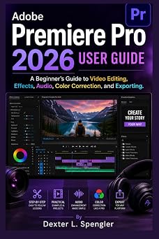 Adobe Premiere Pro 2026 User Guide: A Beginner's Guide to Video Editing, Effects, Audio, Color Correction, and Exporting.