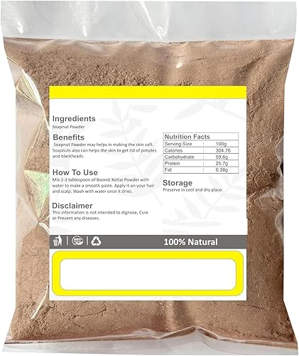 Miniatura 2 de YB - Jabón en polvo, 3.53 oz, Boondi Kottai, Kumkudukaya, Reetha orgánico, polvo de aritha, para cabello y cara, (paquete de 1 x 3.53 oz)