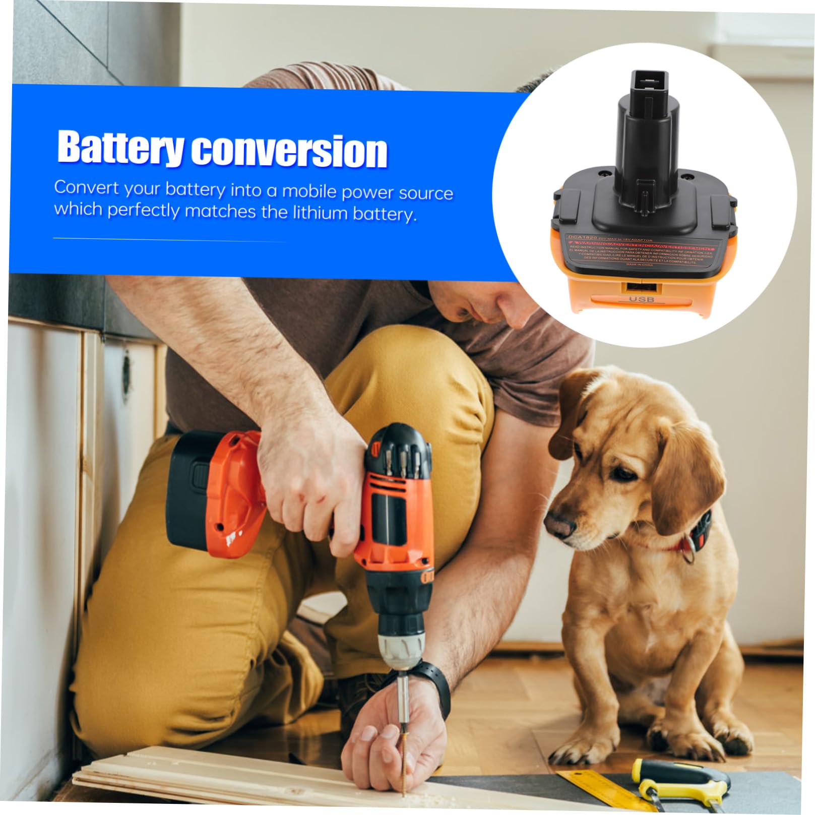 4 Set Adattatore per Batterie Converter per Alimentazione Compatibile con Facile Usare Design