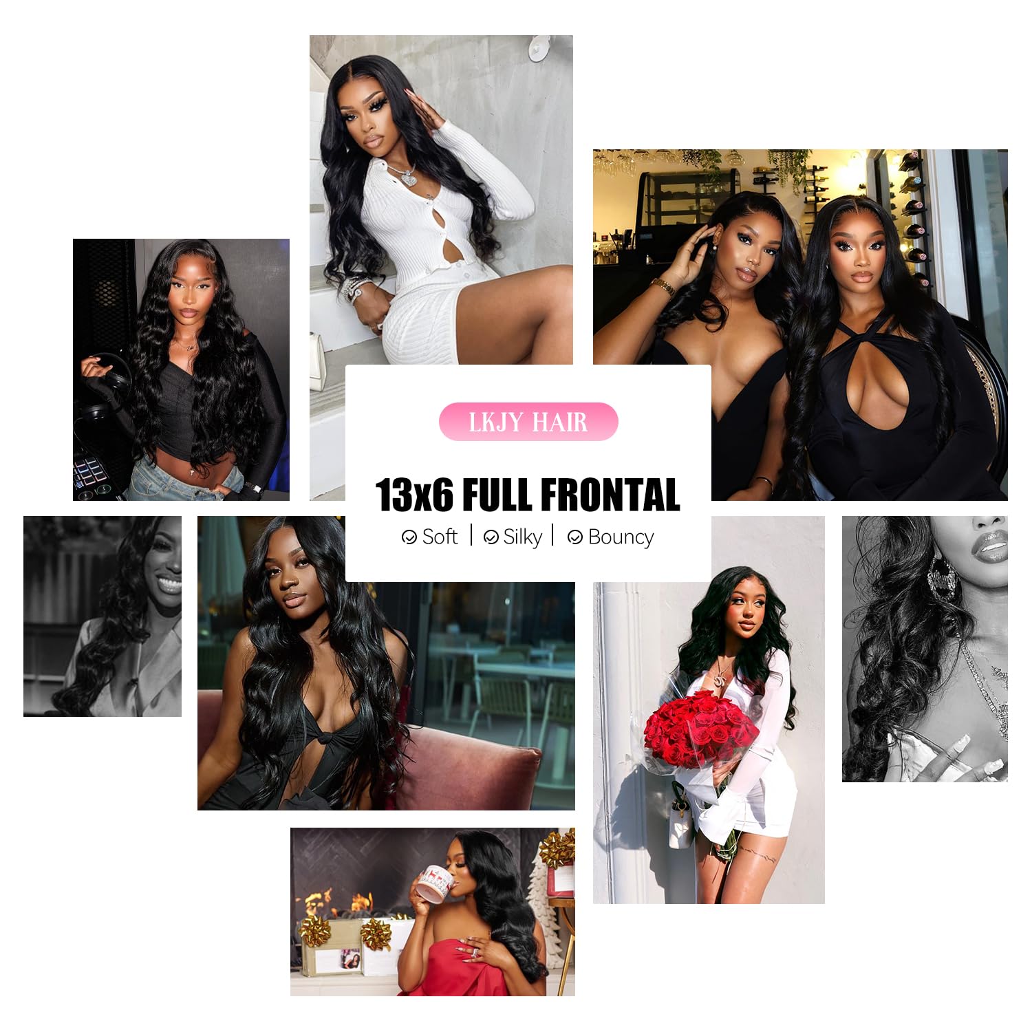 30 Inch Body Wave Lace Front Wigs Human Hair 13x6 Lace Front Wigs Human Hair HD Transparent Lace Frontal Wigs Body Wave Black Wig 200% Density for Black Women