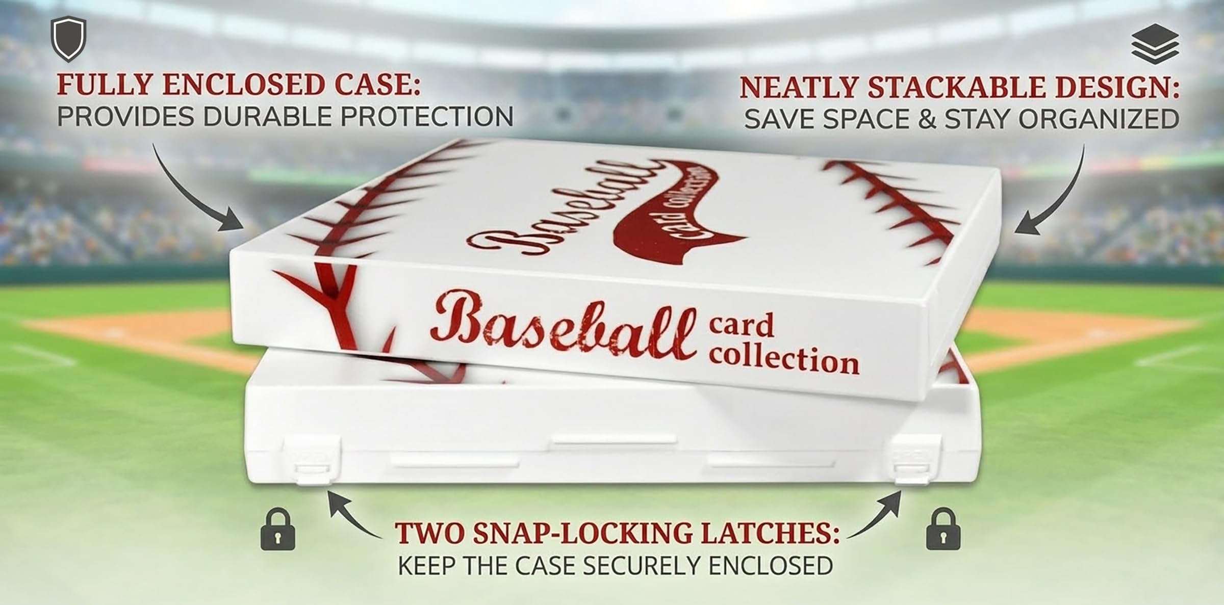 UniKeep Béisbol colección de tarjetas coleccionables – Capacidad para 180 tarjetas de tamaño estándar (2 por bolsillo) con páginas incluidas EnvyPak Platinum Series – Se pueden añadir páginas adicionales