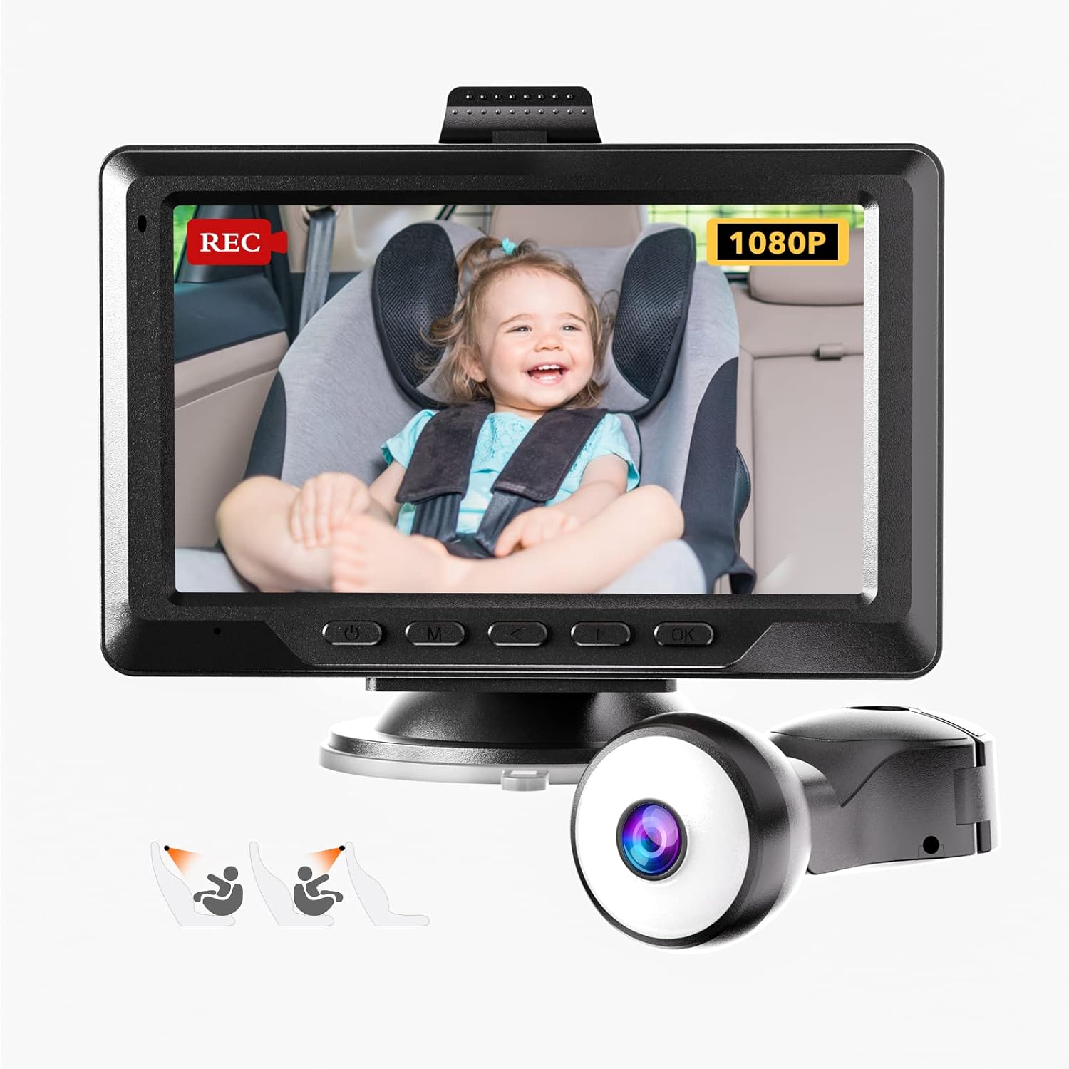 REDTIGER Baby Car Camera 1080P HD Recording, FullColor