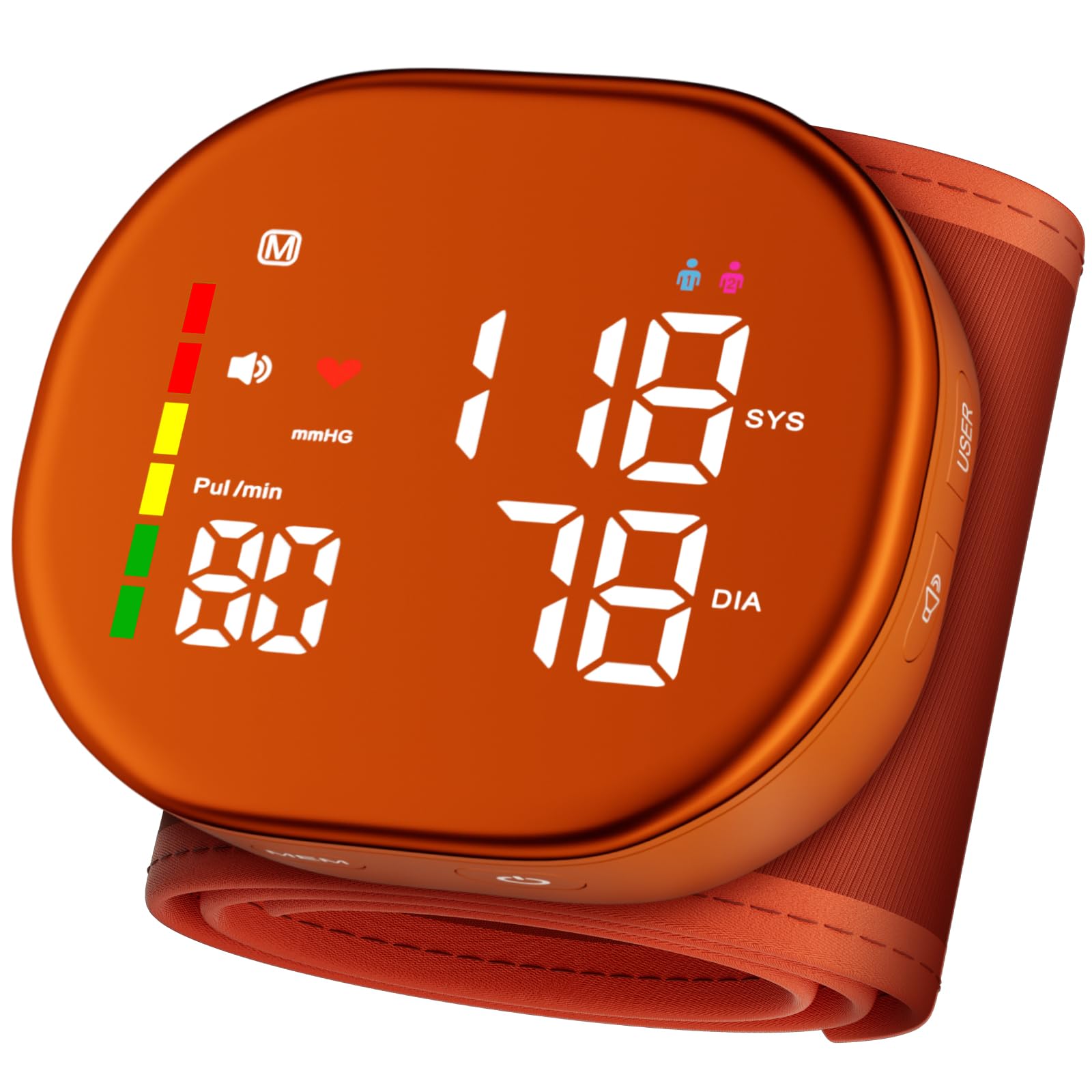 Double Love Upgraded Large LED Screen Wrist BP Monitor