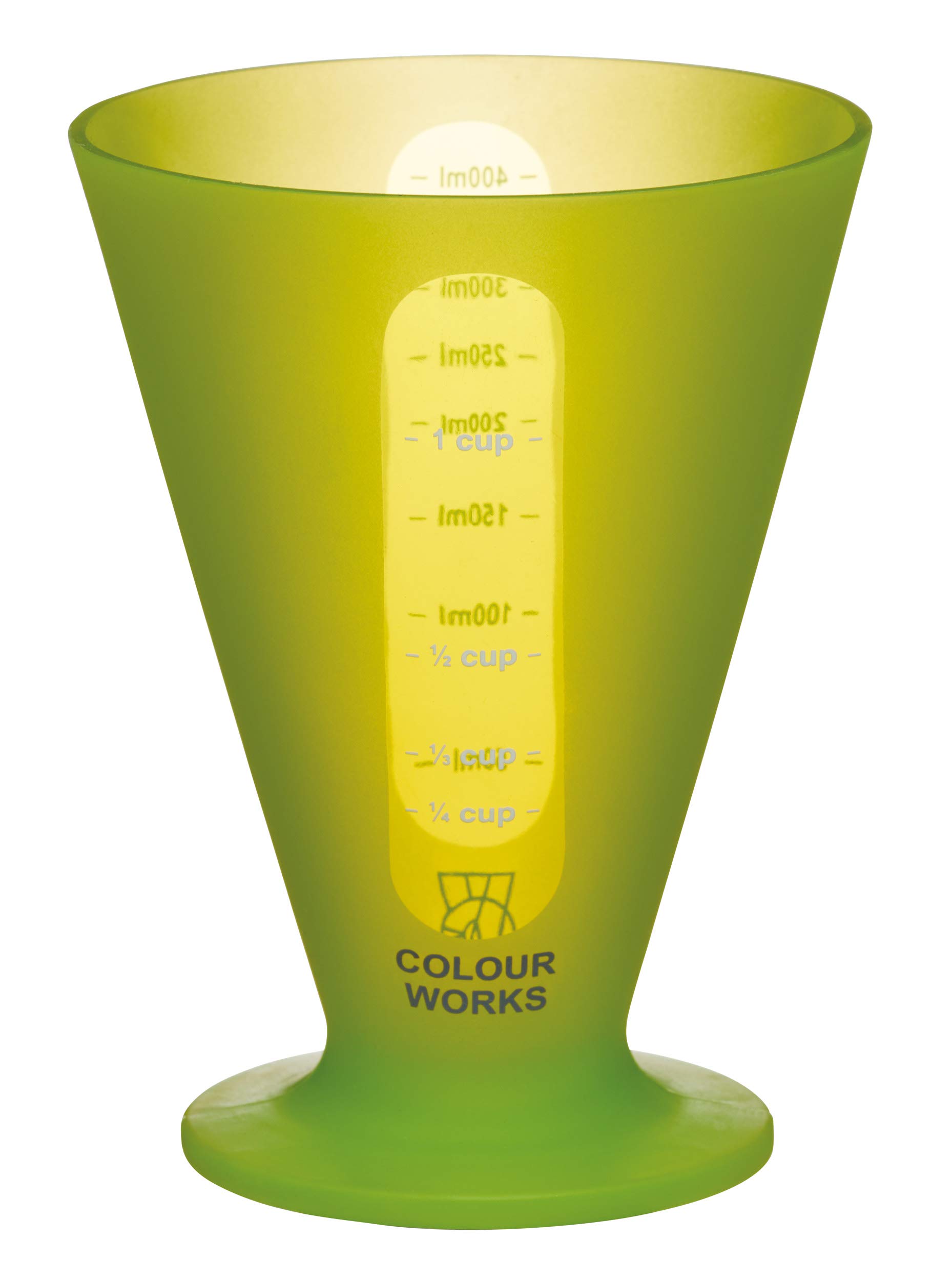 Colourworks Silicone Measuring Cup for Liquid and Dry Ingredients, Apple, 400 ml/1 Cup