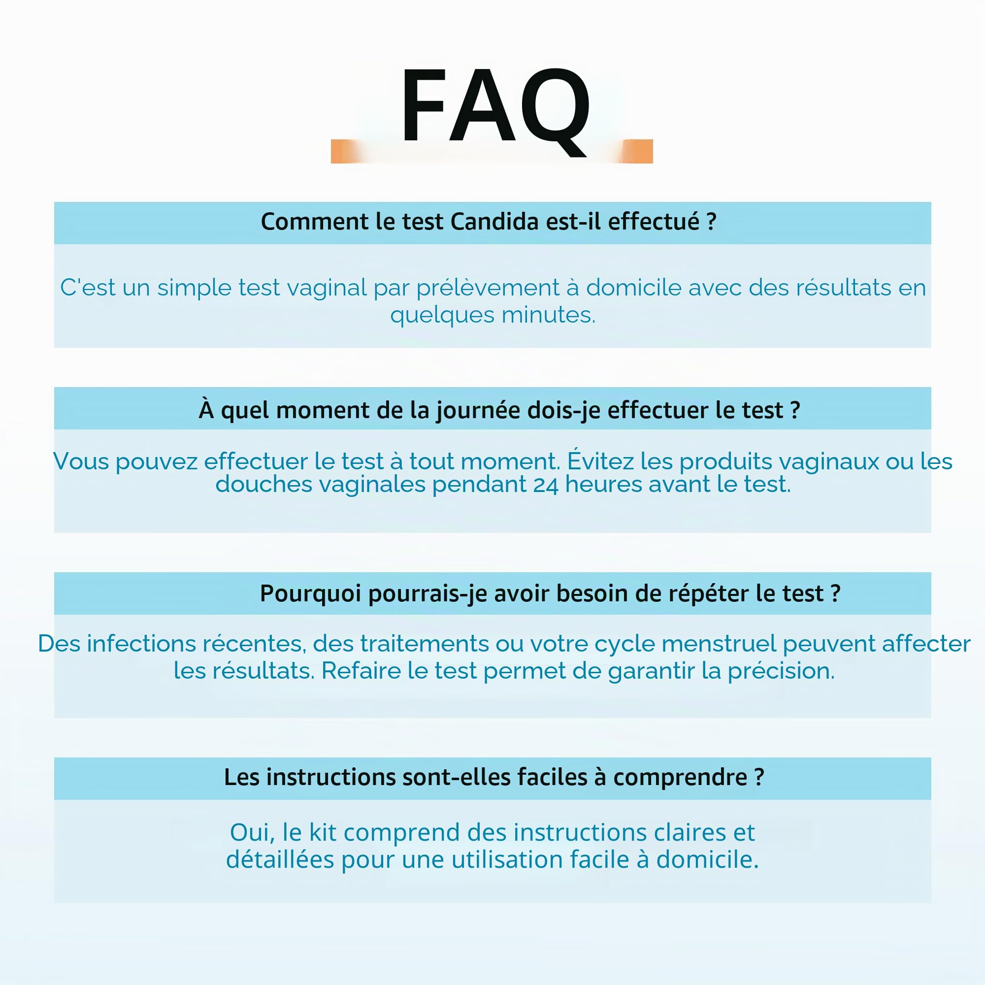 GetTested Kit de test de candida à domicile – Kit de test de muguet rapide pour femme, écouvillon vaginal Candida Albicans auto-test, résultats rapides et précis