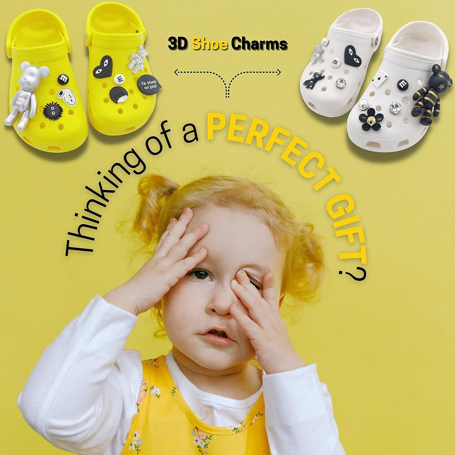 Generic Crocs Charms, Shoe Charms, Crocs Jibbitz for Kids, Croc Accessories Charms Adults, Crocs Decorations for Shoes, 3D Charms For Crocs, Christmas Presents,Shoe Charms Black-Gold-Silver Bear : Clothing, Shoes & Jewelry