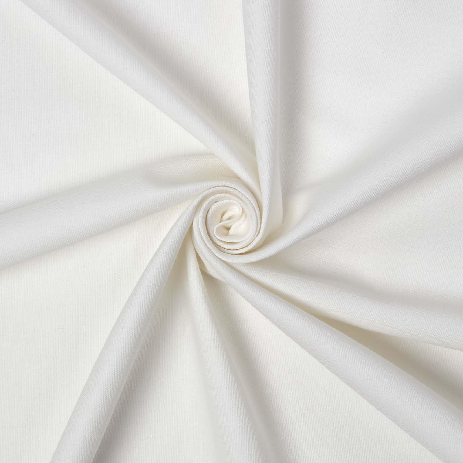 Homescapes Pure Cotton Plain White Fabric 150 cm Wide | White | 150cm(60") wide, sold per metre
