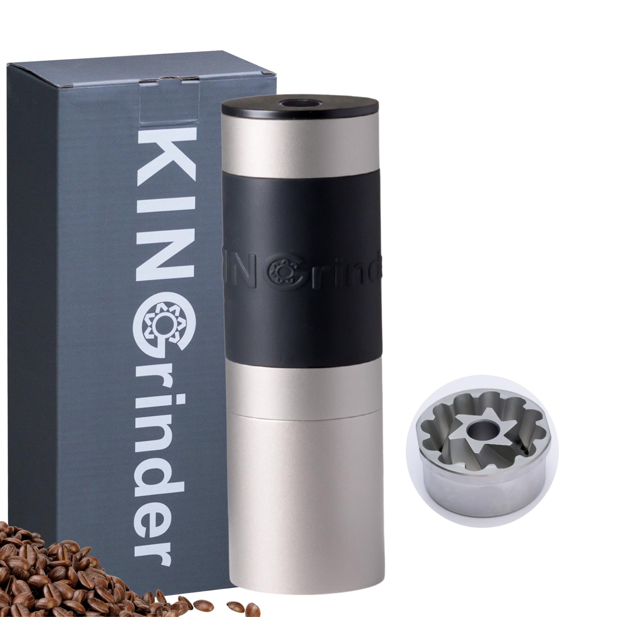 Amazon | 【シルバー】KINGrinder K2 手挽きコーヒーミル ストレート 