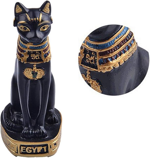 Egyptian Cat Goddess Bastet Statue, Durable, Lightfast Vintage Cat God Statue, Exotic Customs Figurine Statue Resin Figurine Collection Crafts Jewelry Family Incredible