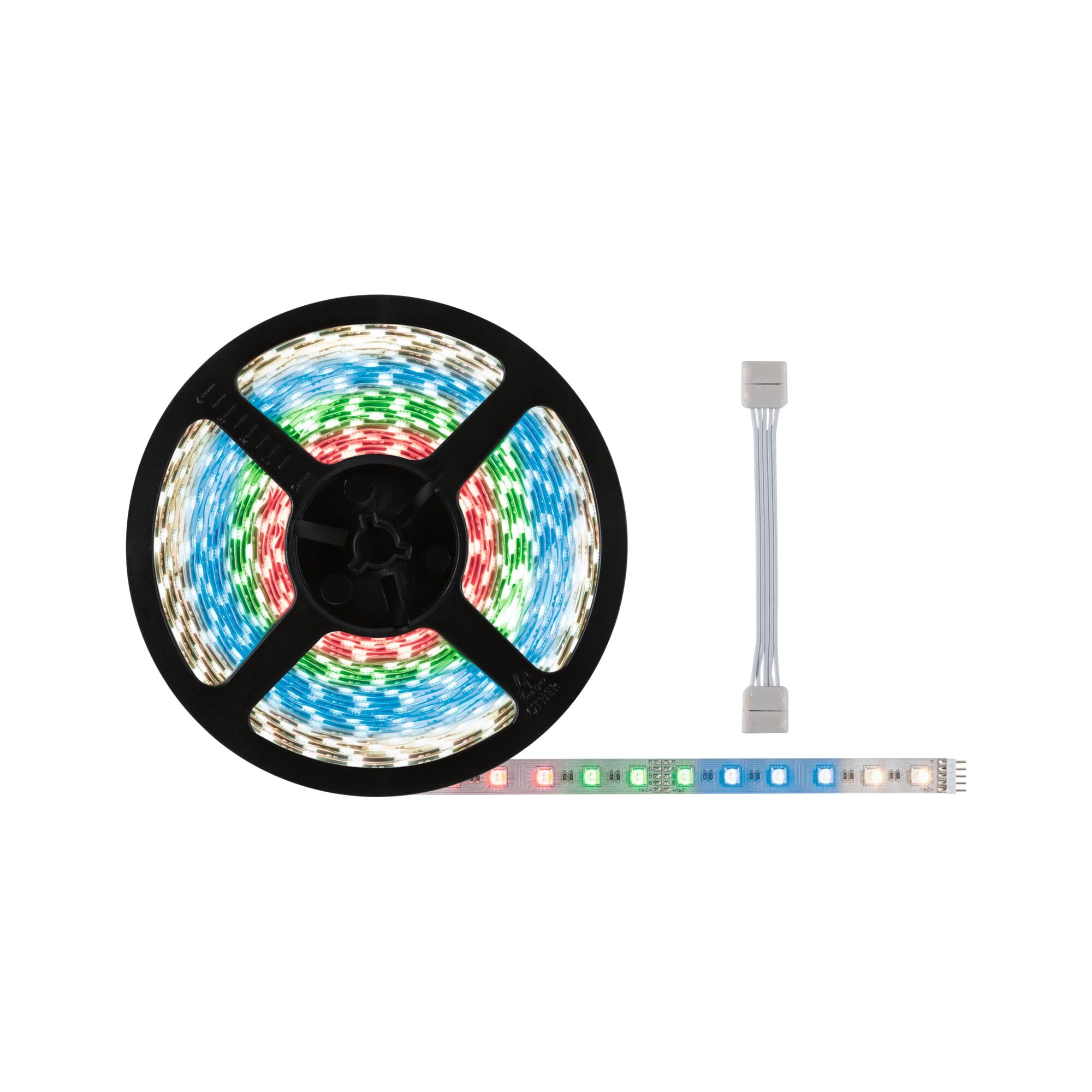 Paulmann 71044 LED Stripe MaxLED 500 RGBW inkl. Adapterkabel 10m Farbsteuerung IP20 incl. 1x72 Watt dimmbar Silber Kunststoff 3000 K