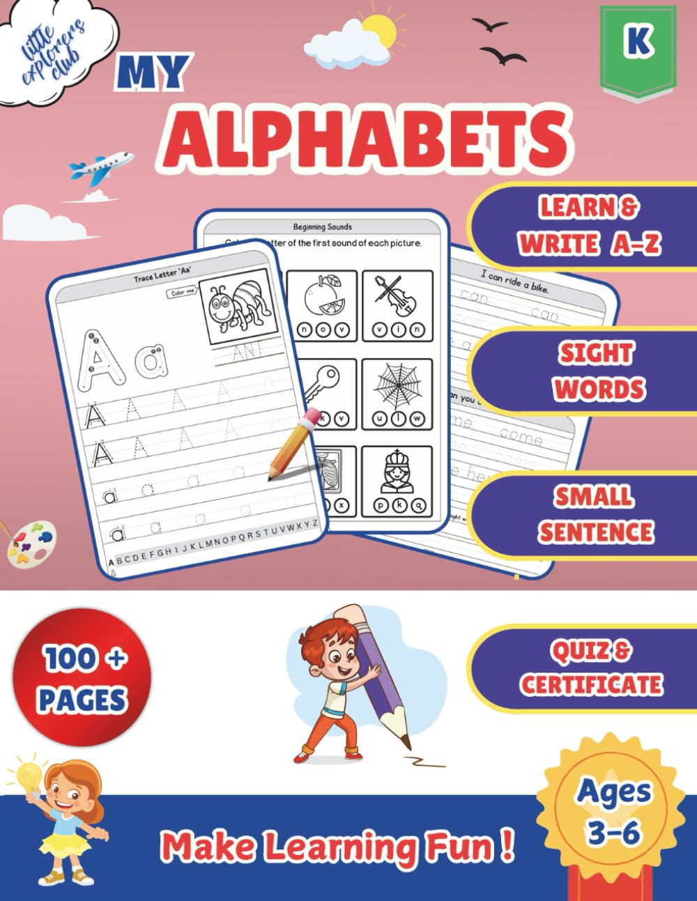 My Alphabet Tracing Workbook: little explorers club