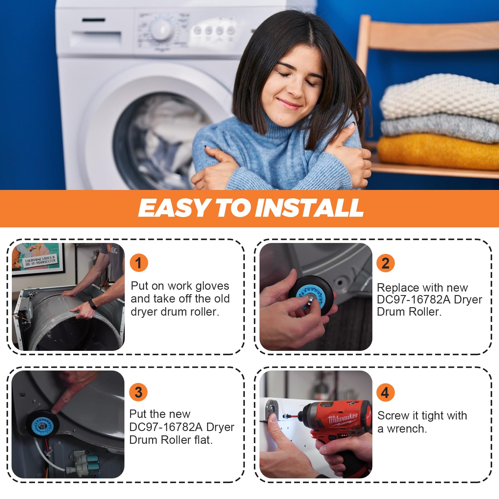 DC97-16782A ドライヤードラムローラー サムスン交換用部品 Amazon.co.jp: Beaquicy DC97-16782A ドライヤードラムローラー