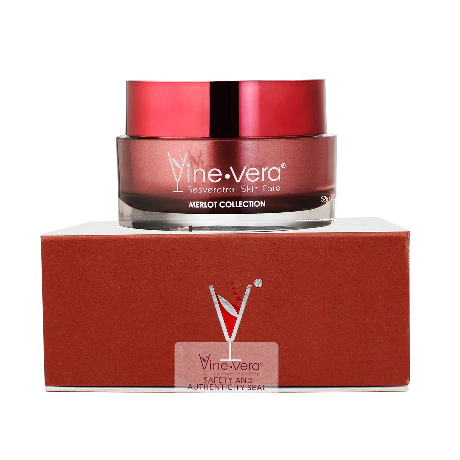 Vine Vera Merlot Day Cream and Peeling Gel Set - Contains Resveratrol - Anti Aging Skin Care