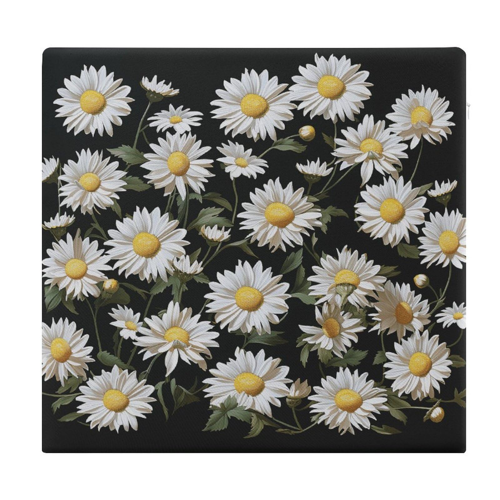 VstaDank Daisy Chair Cushion for Dining Chairs Breathable Square Chair Pads Non-Slip Seat Cushions Memory Foam Pad Floor Pillow for Meditation Or Yoga 13.8”x15”