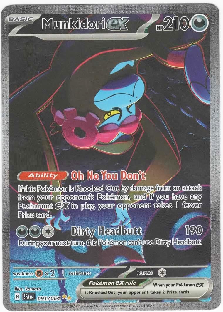 Pokemon – Munkidori ex 091/064 - Shrouded Fable – Special Illustration Rare SIR – Single Card