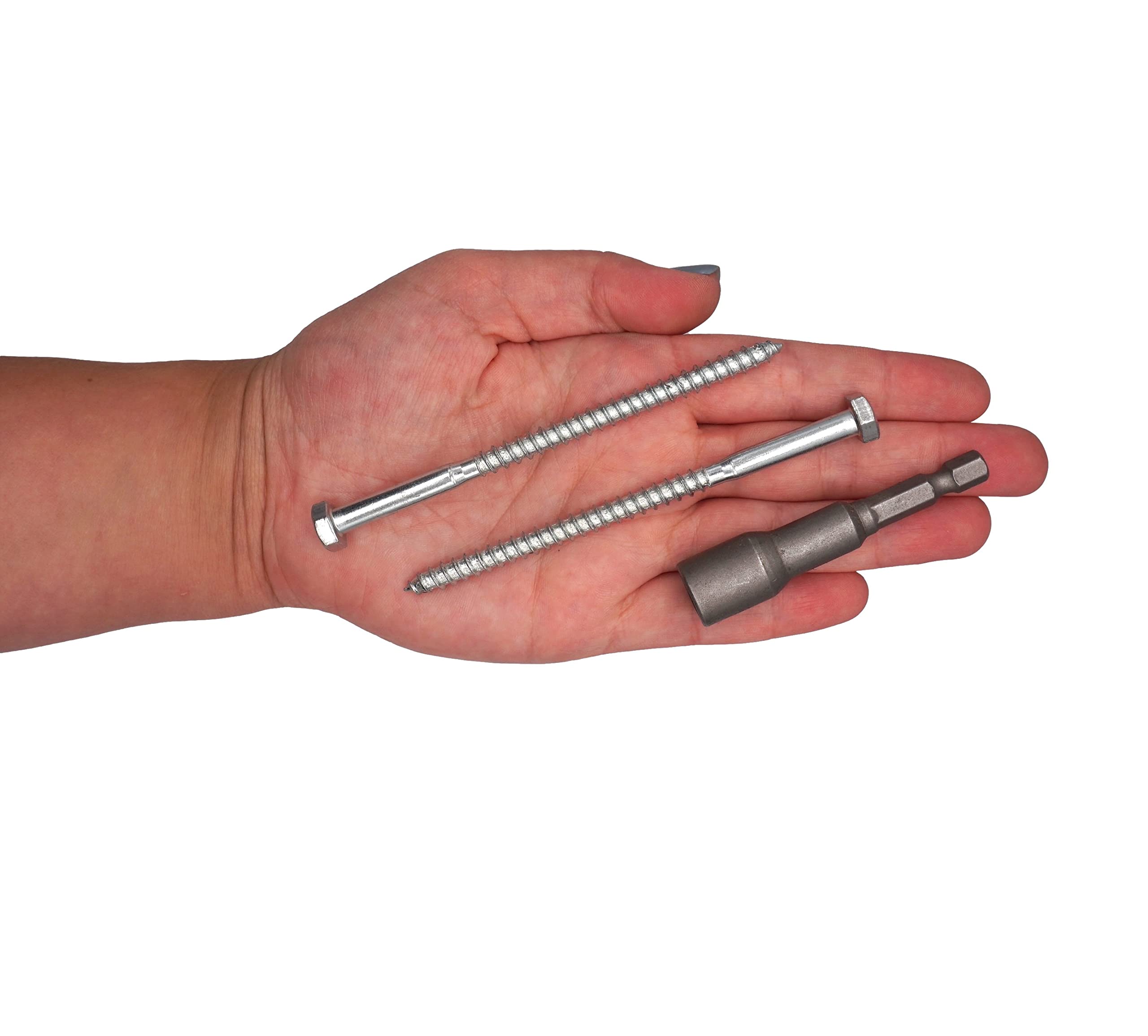 Confezione Da 100 Viti Esagonali In Acciaio Zincato DIN 571 M6 X