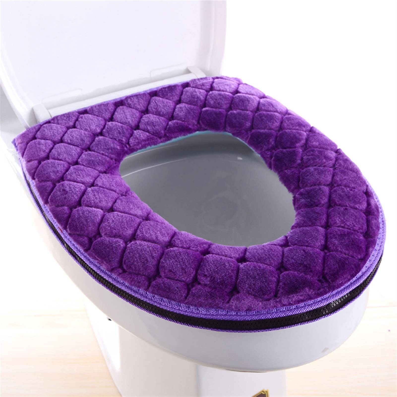 Coussin de siège de toilette chaud en peluche pour le bien-être de la famille