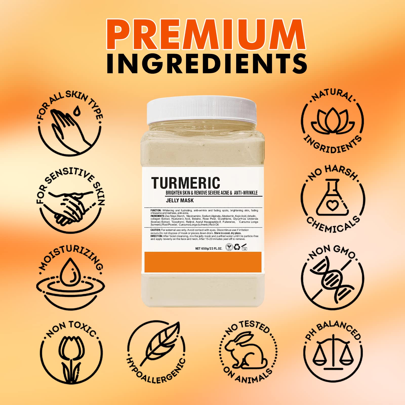 POZTL Jelly Mask Powder for Facials Turmemic Anti-Wrinkel Remove Acne Jelly Face Mask - Image 4