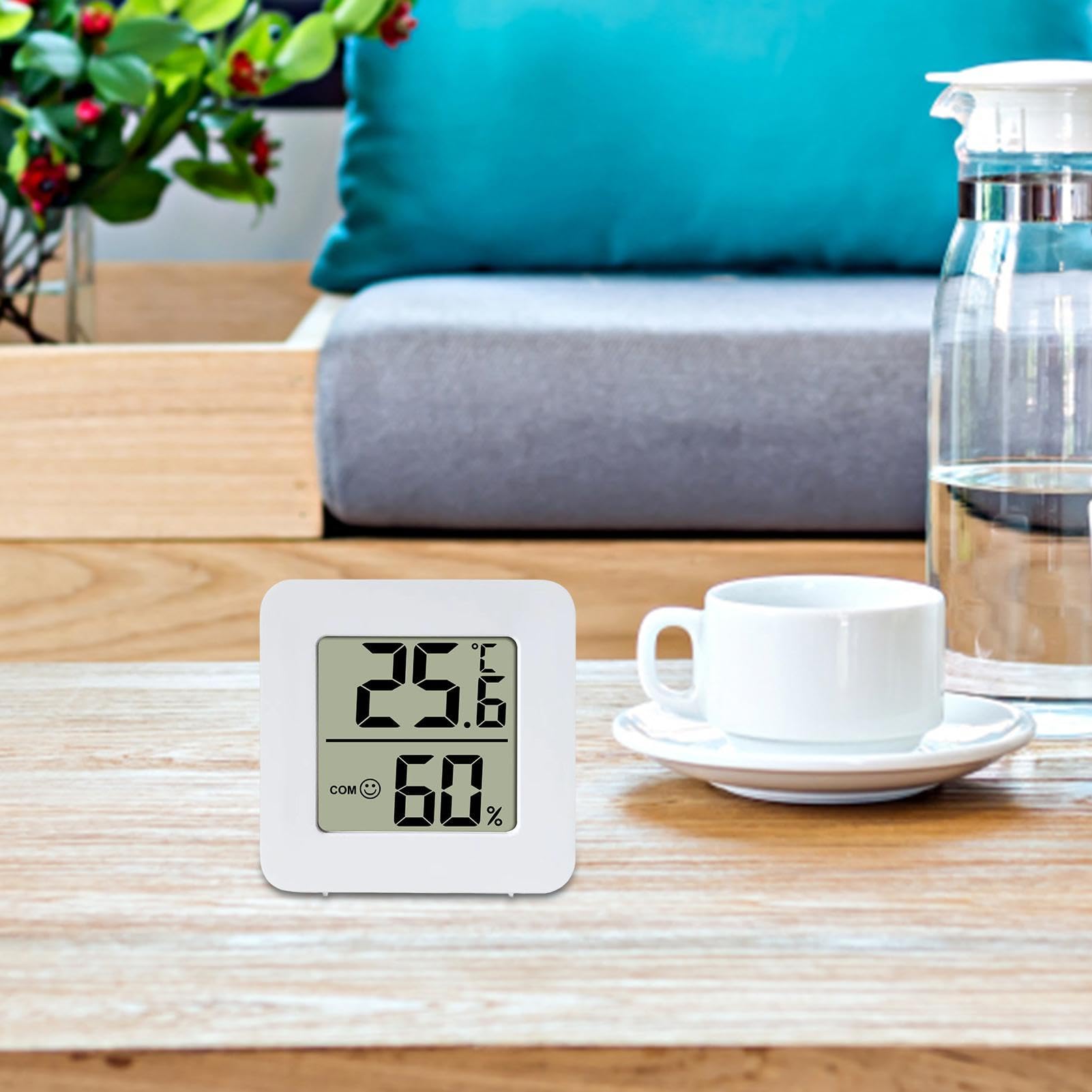 Hygromètre numérique - compteur d'humidité hygromètre numérique avec indicateur d'expression - capteur de confort d'air, compteur d'humidité flexible pour chambre d' , bureau, incube