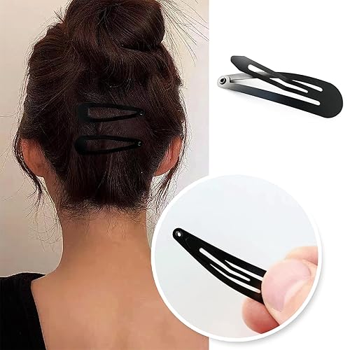 Miniatura 5 de Pinzas para el cabello a presión, paquete de 40 pasadores de 2 pulgadas, pinzas de metal para el cabello, diapositivas, para mujeres y niñas,