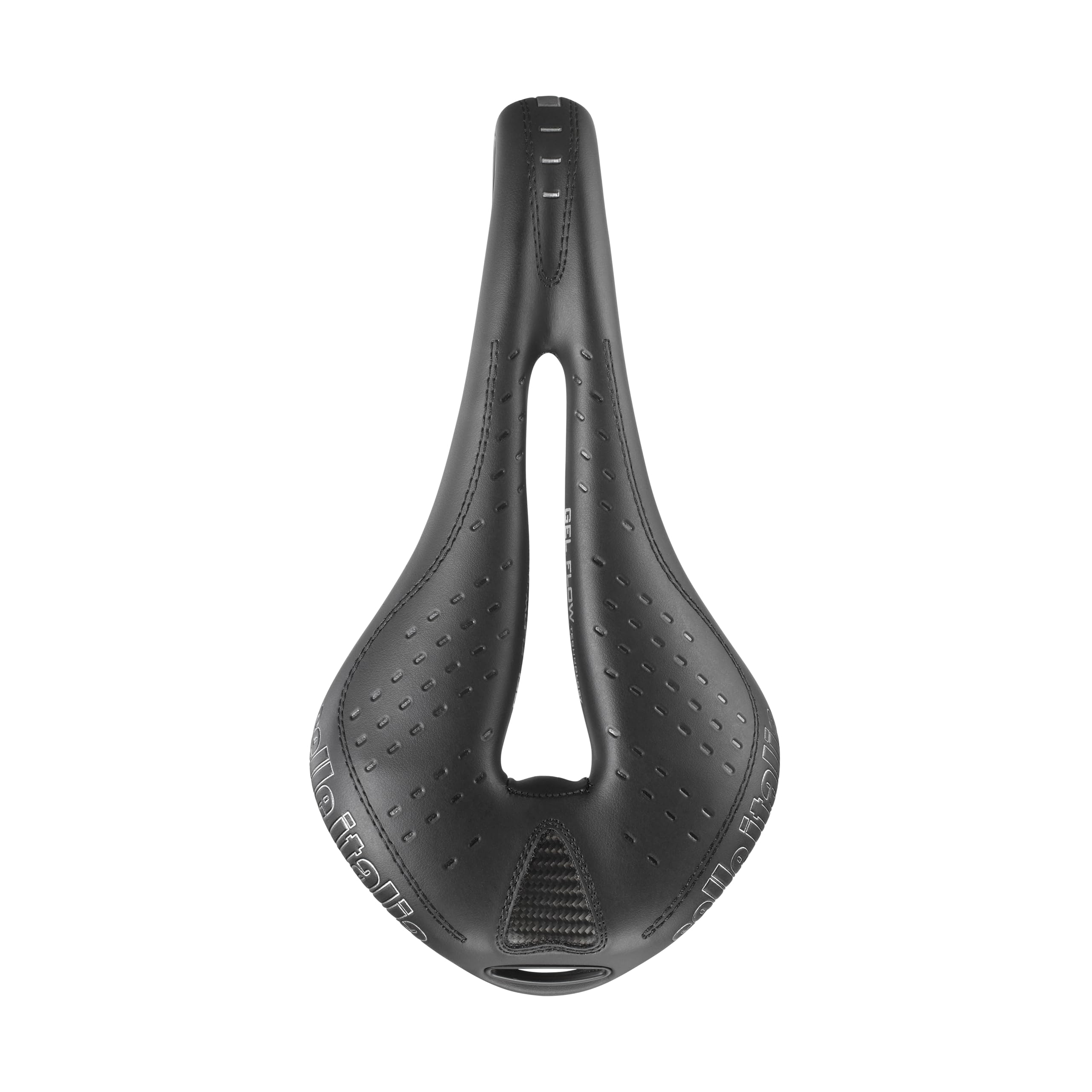 Selle Italia MAX FLITE Gel Flow Racing - Sillín Bicicleta Carretera y MTB, Agujero Anatómico, Máximo Confort, Cuadro Manganeso - Talla L3, Negro