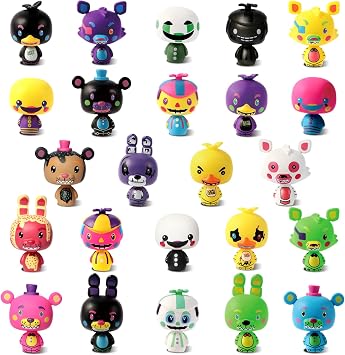 Action Figures, 24 Pcs 5 Nights Game Figurines Playset, 1.37-1.93 Inches Horror Style Collectible Toys, Cake Topper Decorations, Birthday Party Supplies, Gifts for Kids