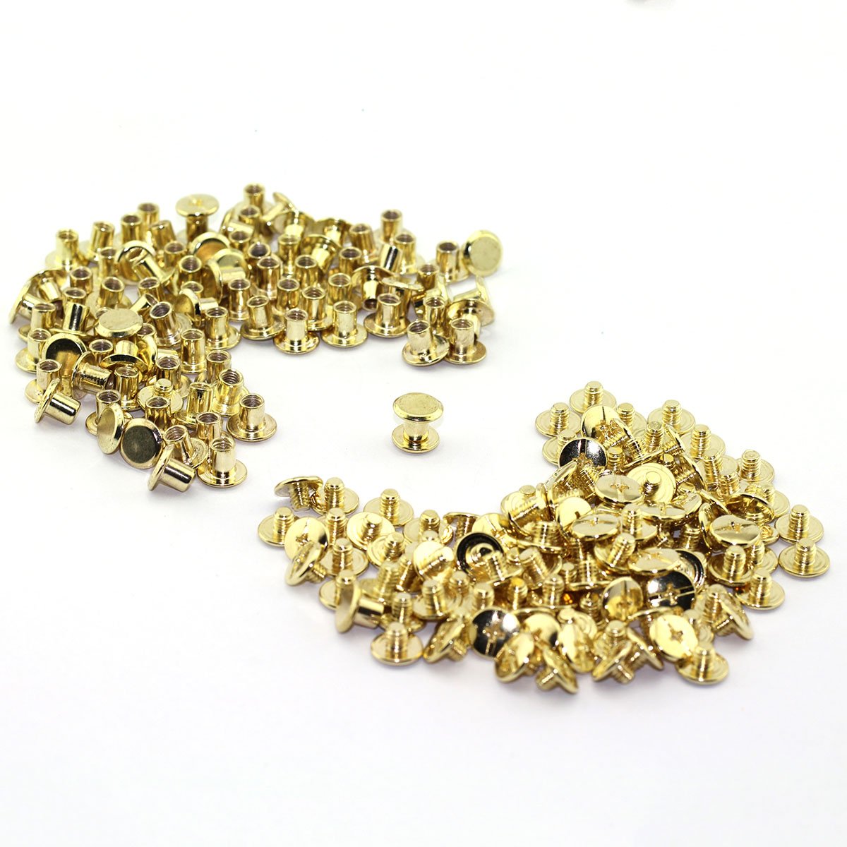 Gold Chicago Screws - 120pcs for Leather Crafts -3