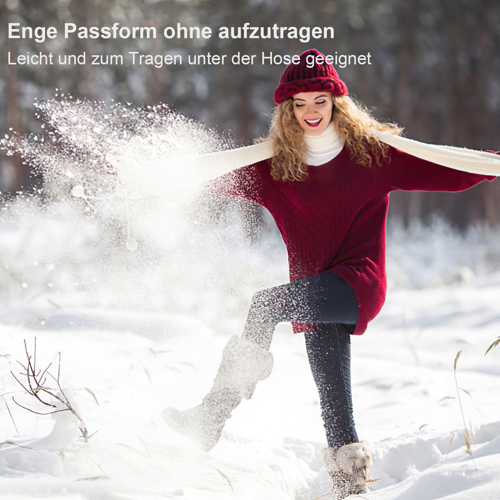 SIMIYA Thermo Leggings Damen GefüTtert - High Waist Thermohose Damen Bequeme Winter Thermoleggins Weich und Atmungsaktiv Lange Unterhose für Damen