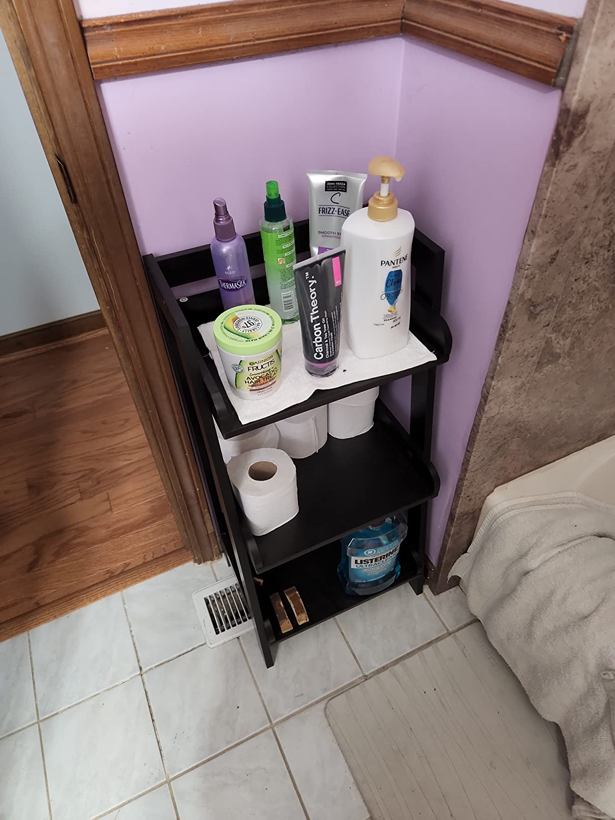 10/mo Finance UTEX 3Tier Ladder Shelf, Bathroom Shelf Freestanding