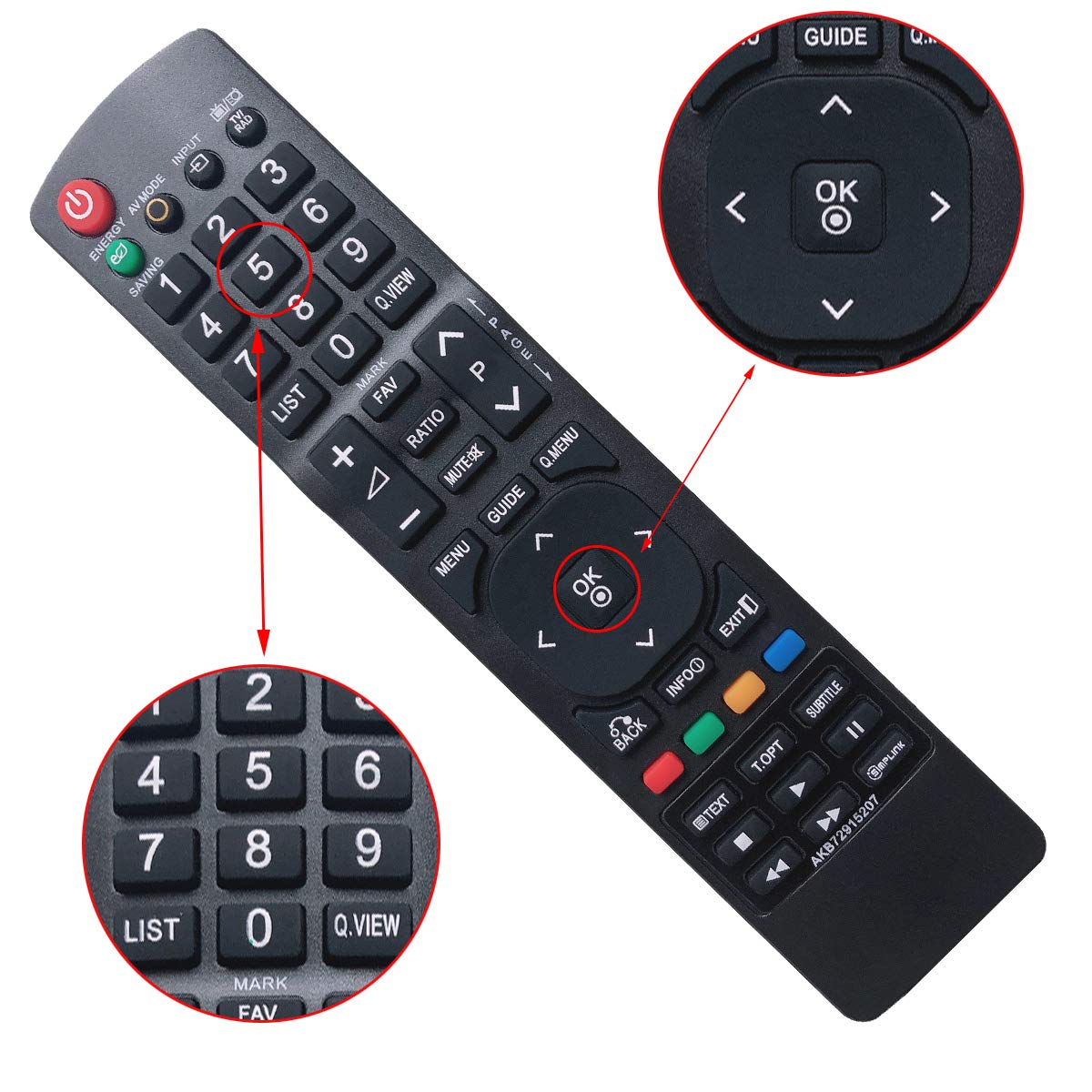 AKB72915207 Remplacement De La Télécommande Convient Pour LG