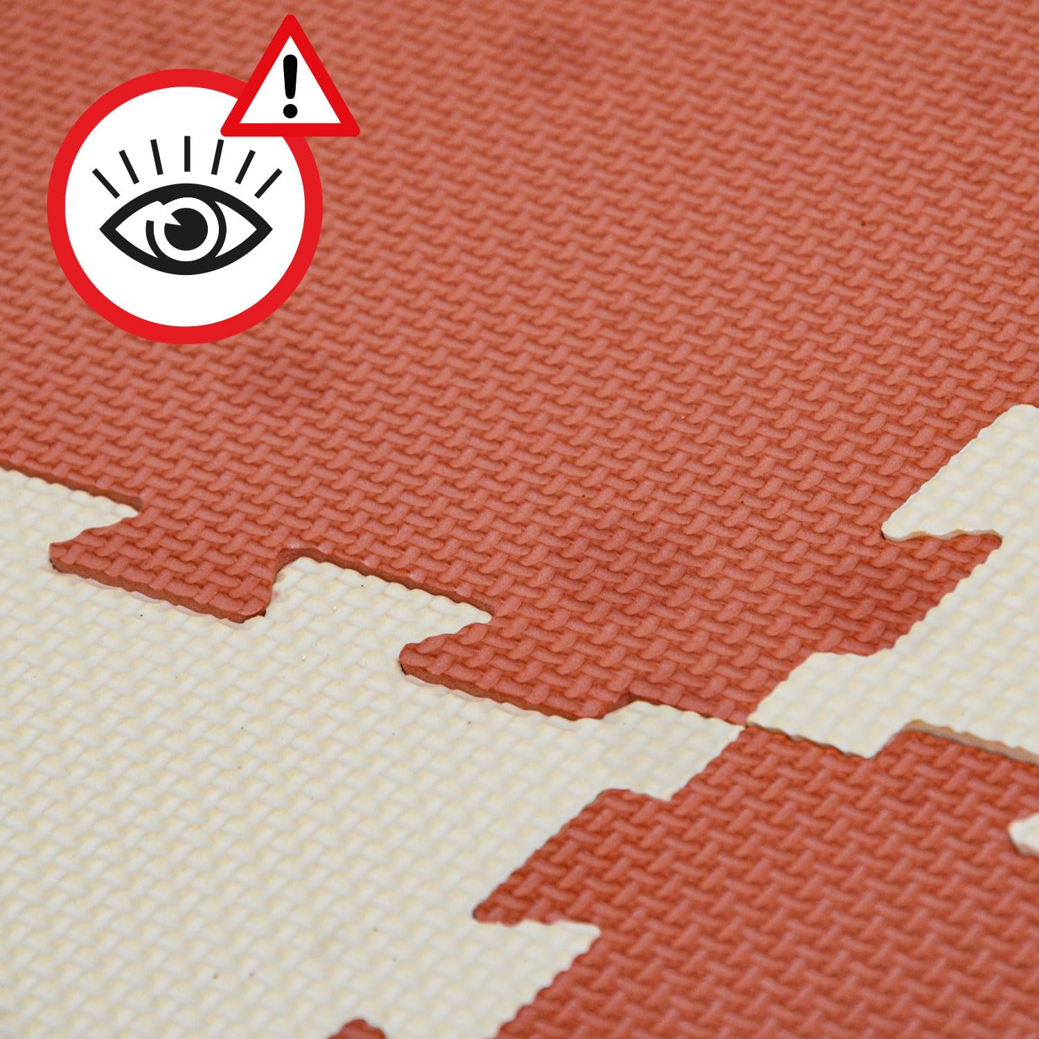 eyepower Trainingsmat 90x90 cm 40 mm dikke Gymnastiekmat met Rand - Vloermat voor Fitness Sport Thuis Studio - Oneindig Uitbreidbaar Robuust Comfortabel Antislip - Oplossing voor Veilig Trainen