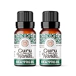 GuruNanda Eucalyptus Essential Oil -100% Pure, Natural and Undiluted Aromatherapy Oil for Diffusers - Enhances Your Breathing Space - Perfect for Massages (2X0.5 Fl Oz)