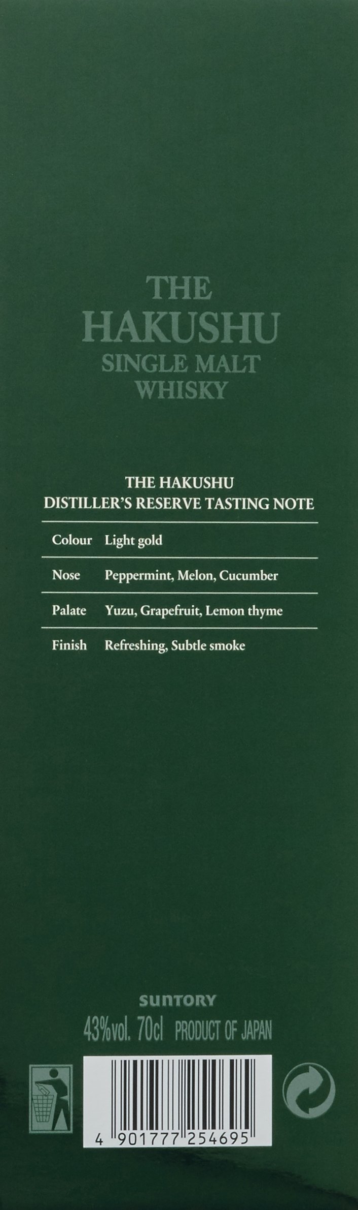 Hakushu Single Malt Distiller's Reserve mit Geschenkverpackung Whisky (1 x 0.7 l)