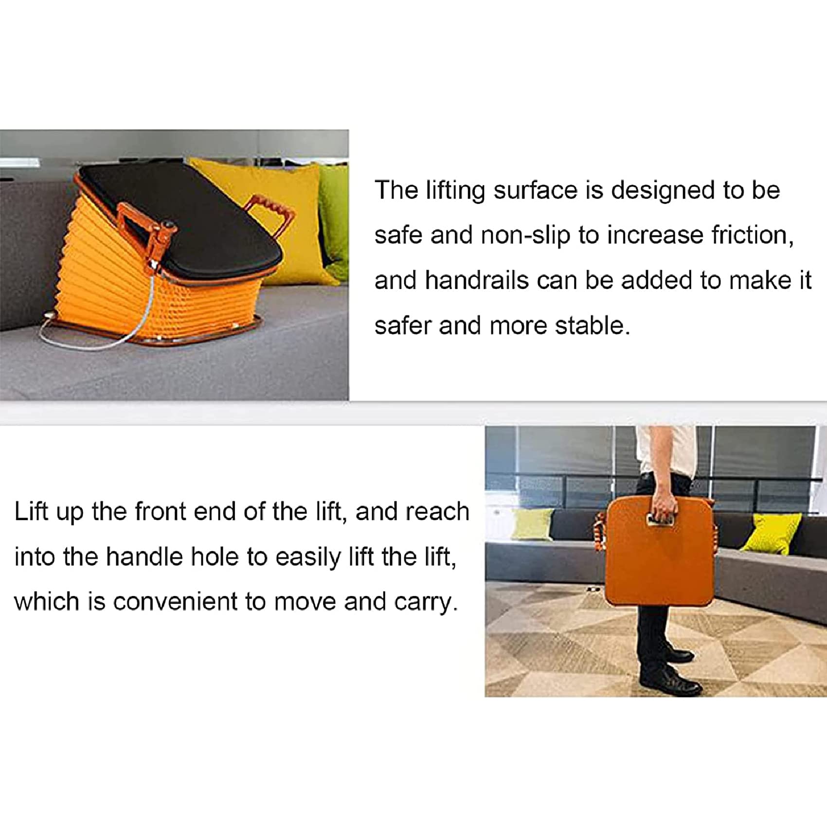 Coussin de levage motorisé - Aide à la mobilité portable et sûre avec support jusqu'à 330 lb pour soulever les chaises Handicap Sofa Stand Assist, pour personnes âgées handicapées et handicapées