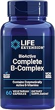 Life Extension BioActive Complete B-Complex, Heart, Brain and Nerve Support, Healthy Energy, Metabolism, Complete B Complex, 60 Vegetarian Capsules
