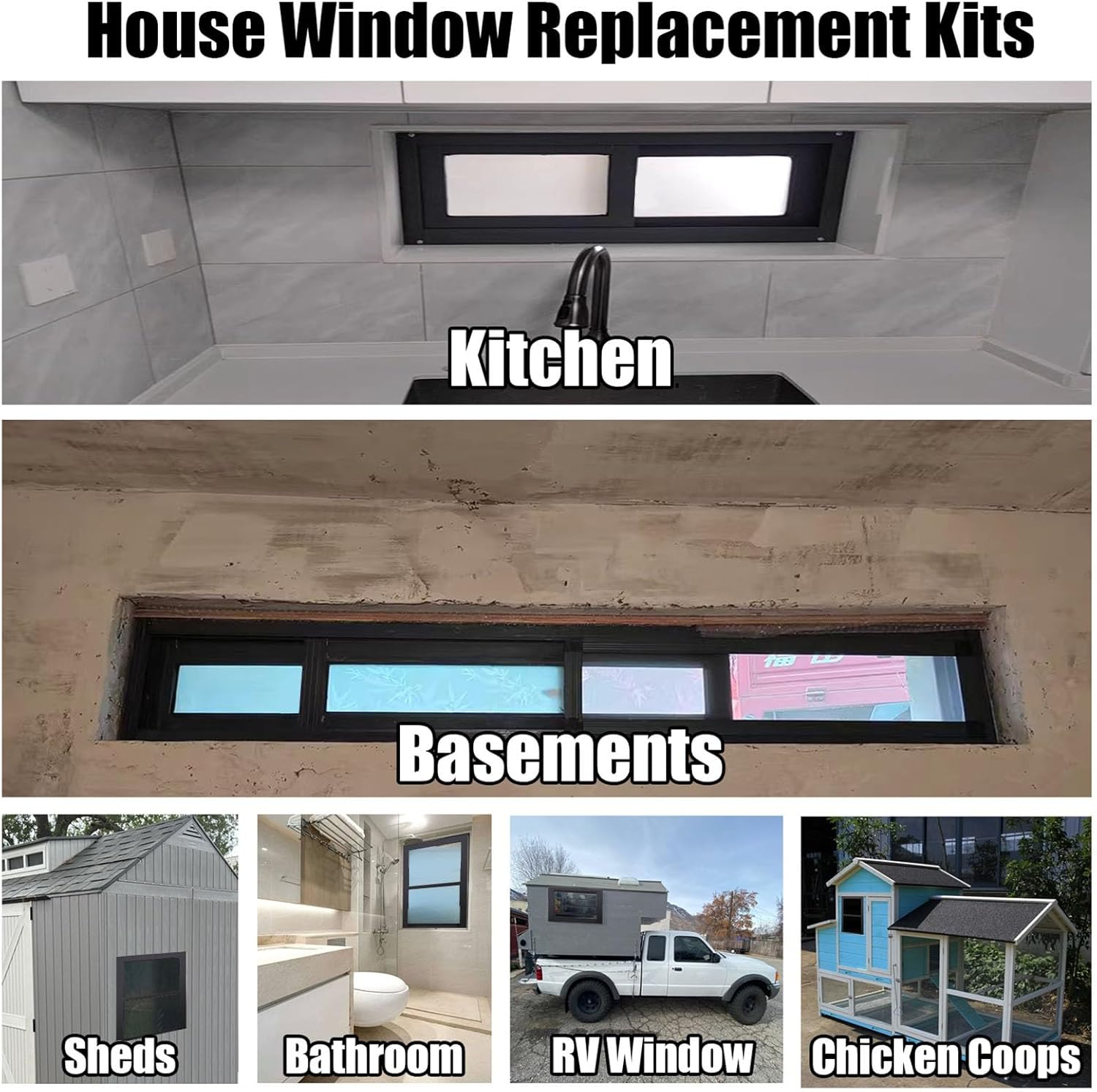 19 x 28” Shed Window Replacement, Vertical Sliding Window with Screen, Aluminum White Window for Basement Houses Showers Chicken Coop