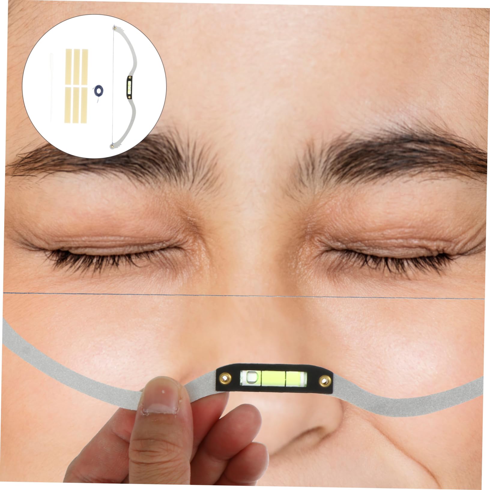 minkissy 3piezas Kit De Diseño De Cejas Regla y Herramienta De Medición Para Microblading y Maquillaje Marcador De Cejas y Nivelador Para Profesional y