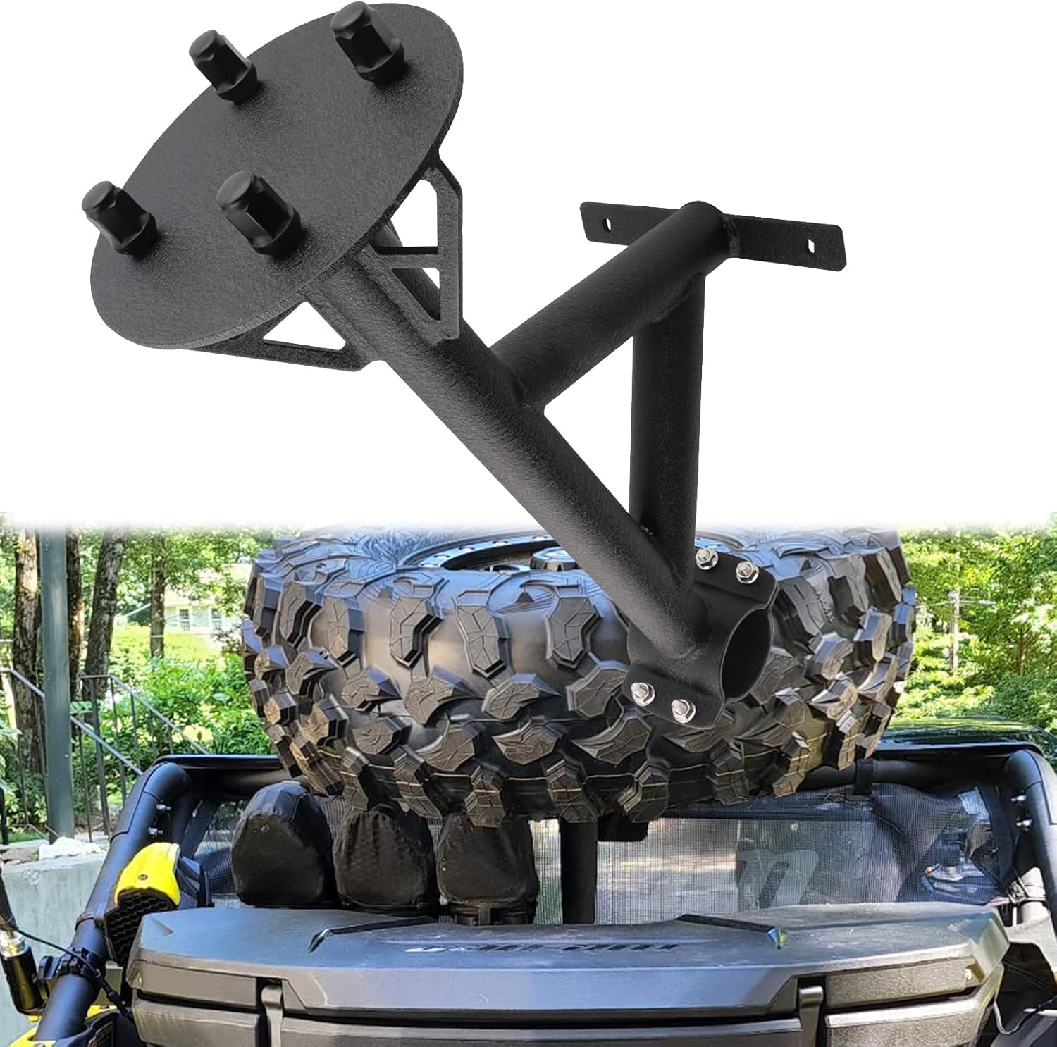Chelhead Maverick X3 Spare Tire Carrier Holder Compatible with Can Am Maverick X3 All Models 2017 2018 2019 2020 2021 2022 2023
