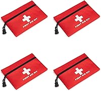 Vista 12 de Bolsa Roja de Emergencia de Primeros Auxilios Pequeña Vacía para Viaje, Bolsa de Rescate, Bolsillo de Almacenamiento para Primeros Auxilios