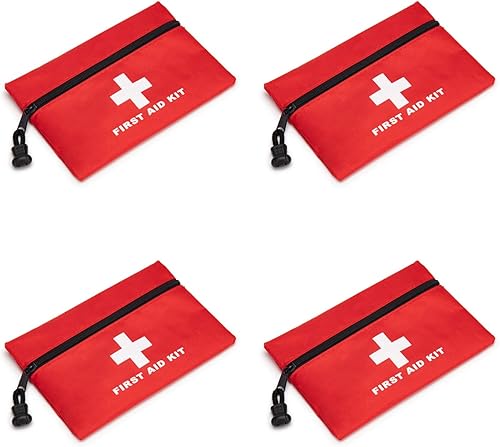 Miniatura 12 de Bolsa Roja de Emergencia de Primeros Auxilios Pequeña Vacía para Viaje, Bolsa de Rescate, Bolsillo de Almacenamiento para Primeros Auxilios